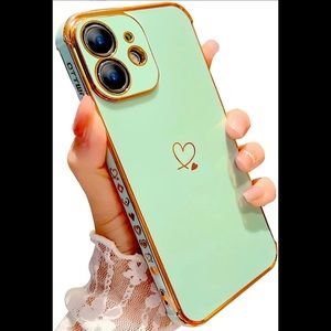 Cute Love Heart Plating iPhone Case for iPhone 12 6.1inch